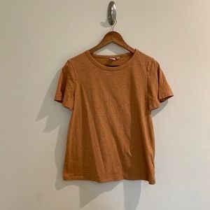 Gap dusty yellow flutter sleeve top